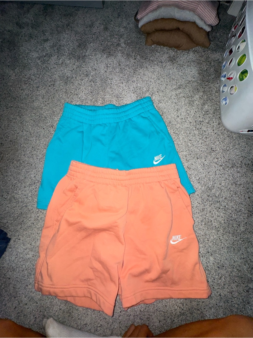 Nike Kids' Teal & Coral Cotton Shorts - 2-Pack